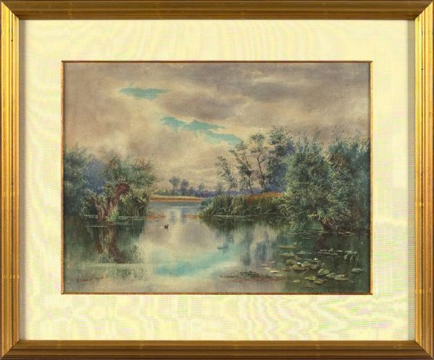 Appraisal: H Donald Smith American th Century Marsh Landscape watercolor on