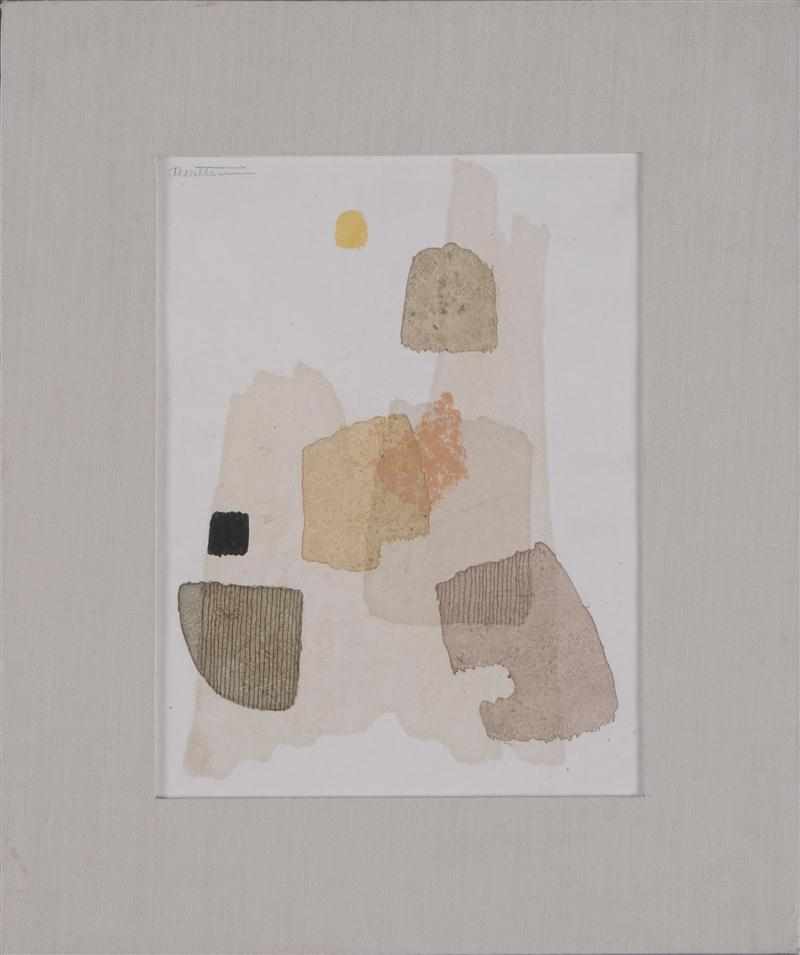 Appraisal: E R WITTEN AMERICAN - ABSTRACT COMPOSITION Mixed media on