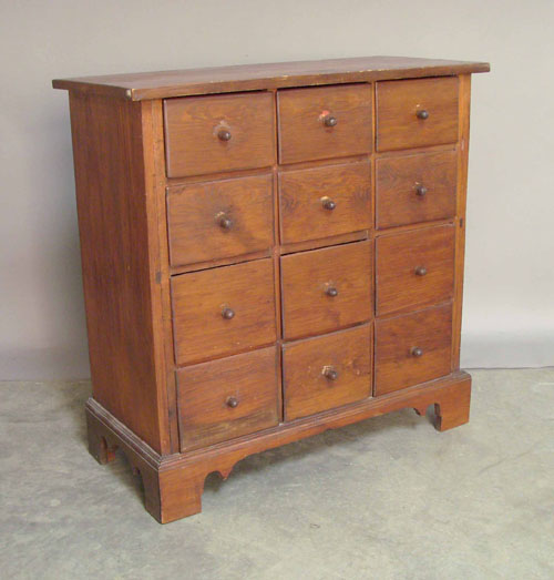 Appraisal: Pine apothecary cabinet late th c h w