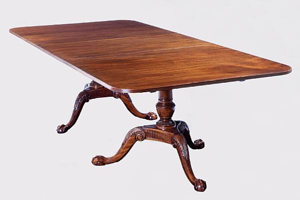 Appraisal: A George II style mahogany dining table The rectangular top