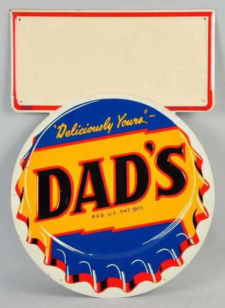 Appraisal: Embossed Tin Dad's Root Beer Sign Description s Very clean