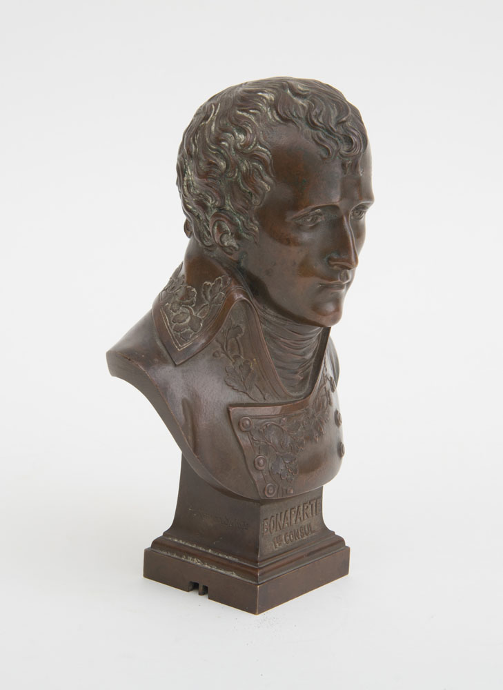 Appraisal: FRENCH BRONZE BUST OF NAPOLEON BONAPARTE LER CONSUL SIGNED A