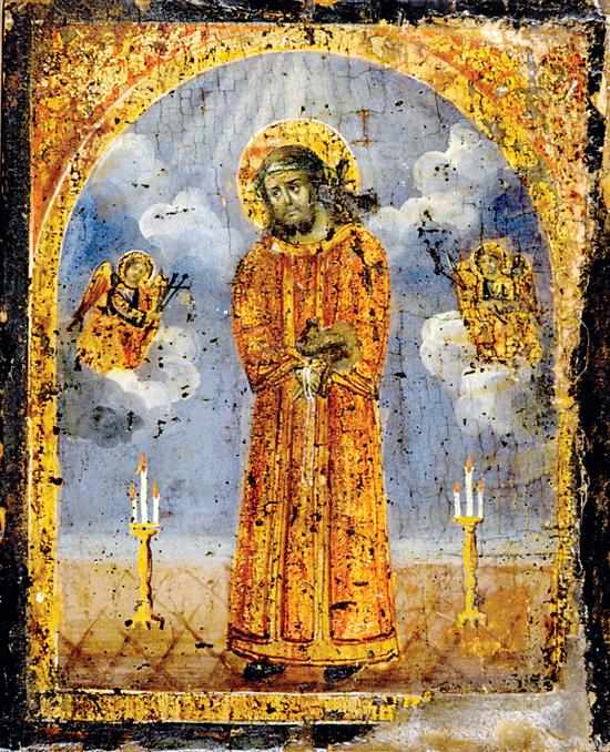 Appraisal: Russian icon th century CHRIST oil on panel unframed unsigned