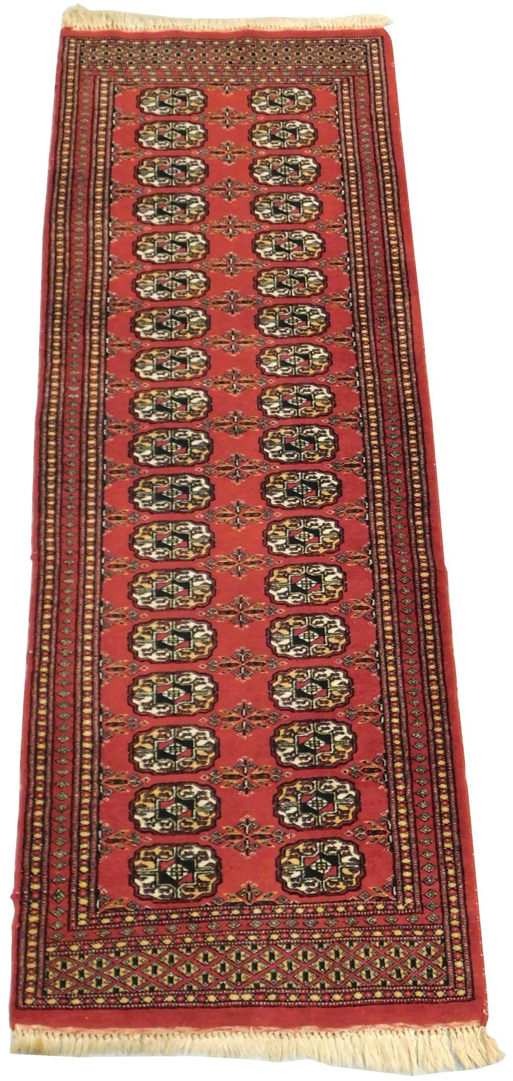 Appraisal: RUG Modern Tekkee Bokhara runner ' x ' wool on