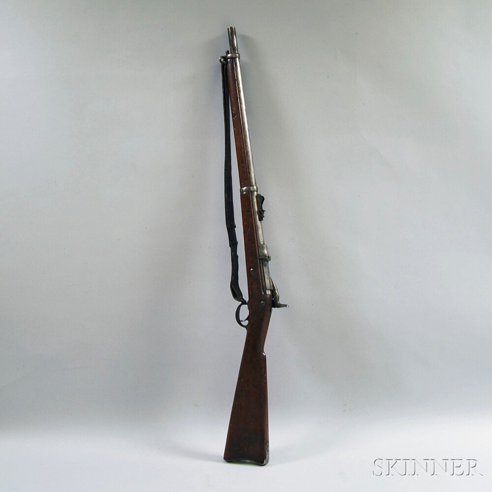 Appraisal: Cut-down Model Trapdoor Springfield Rifle walnut stock with steel buttplate