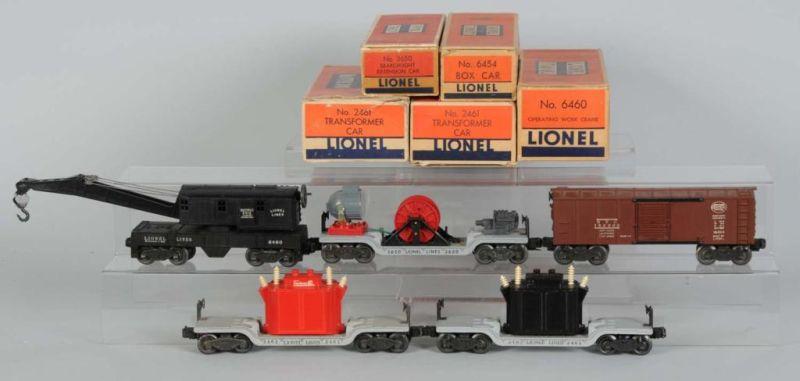 Appraisal: Lot of Lionel Freight Cars in OB Description Post-war Includes