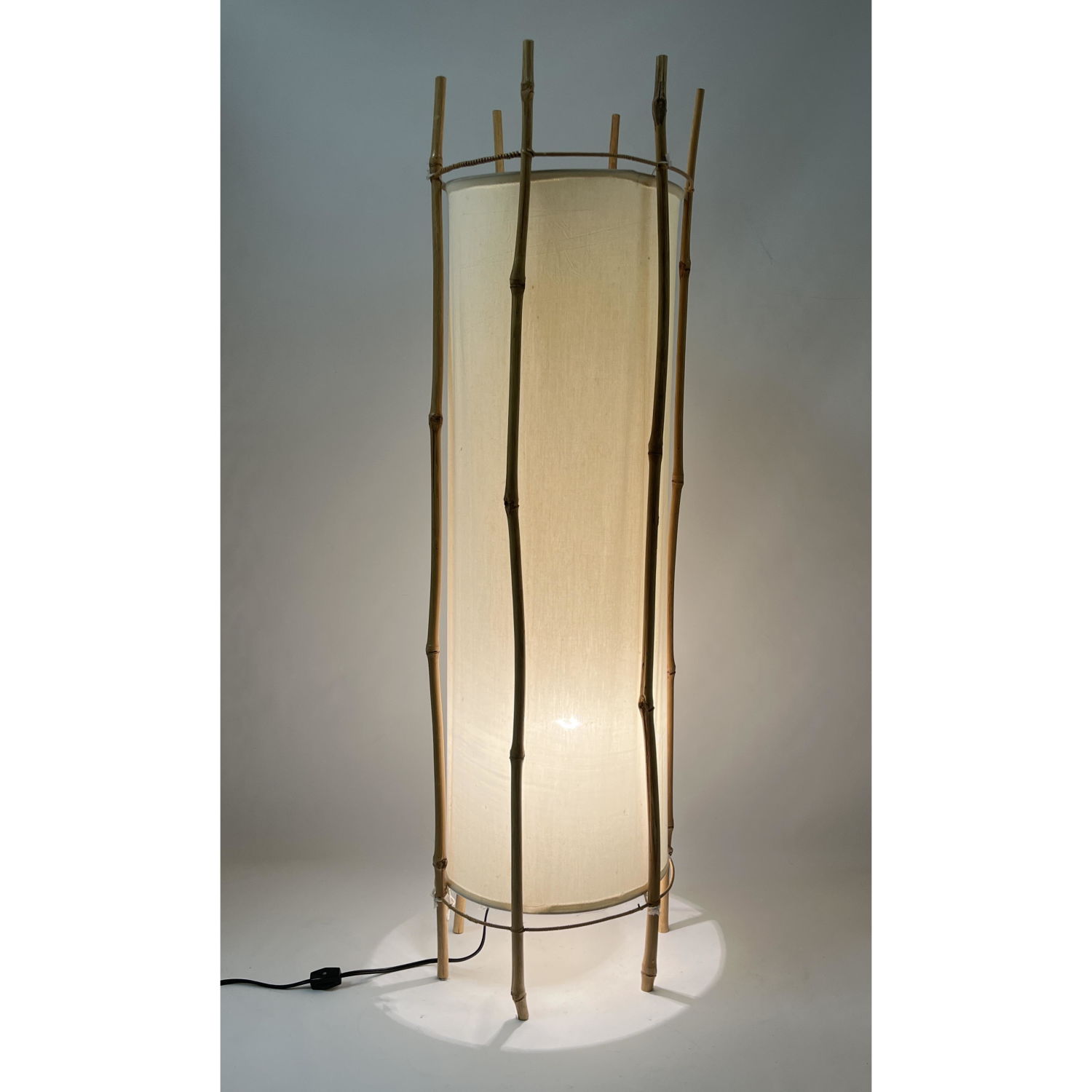 Appraisal: Louis Sognot Attributed Bamboo Lamp France Dimensions H inches W