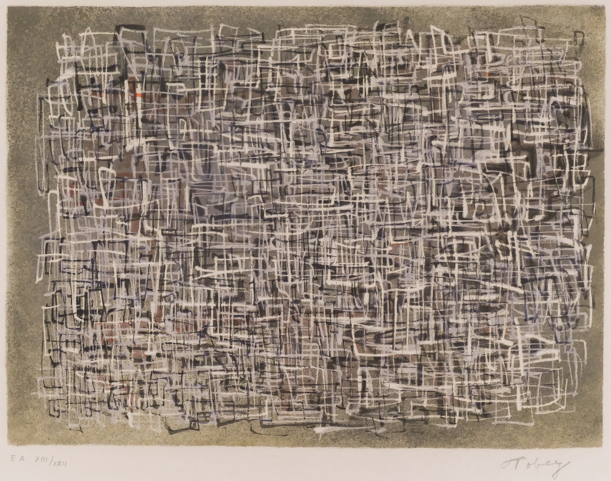 Appraisal: Mark Tobey - Washington ''High Tide'' Screenprint on Japon Paper