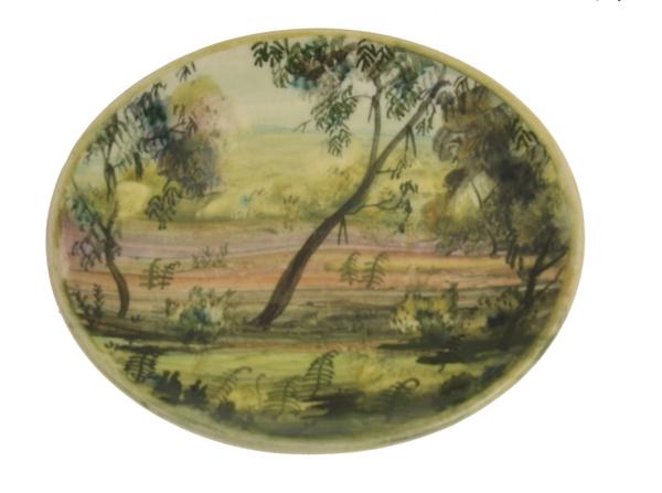 Appraisal: SMALL AM BOYD PLATE THE FERN PATCH PAINTED BY NEIL