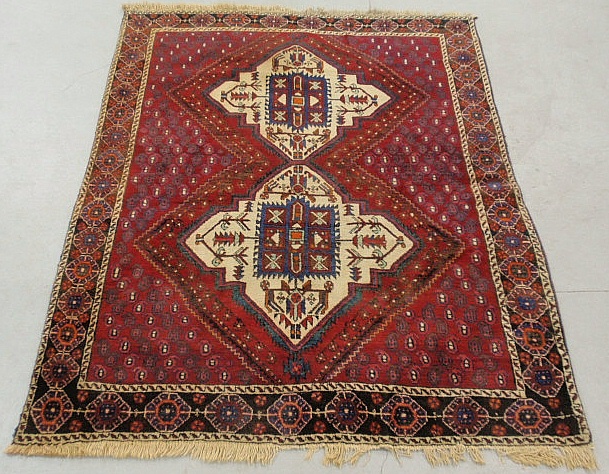 Appraisal: - Oriental center hall carpet with a red field and