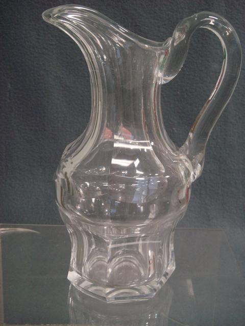 Appraisal: Paneled handblown crystal pitcher probably Irish th c h Estimate