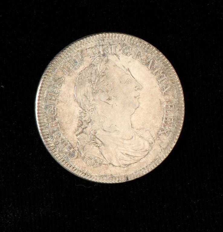 Appraisal: GEORGE III BANK OF ENGLAND DOLLAR obverse brushed and scratched