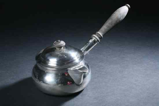 Appraisal: WILLIAM IV IRISH SILVER BRANDY WARMER E Crofton Dublin Bulbous