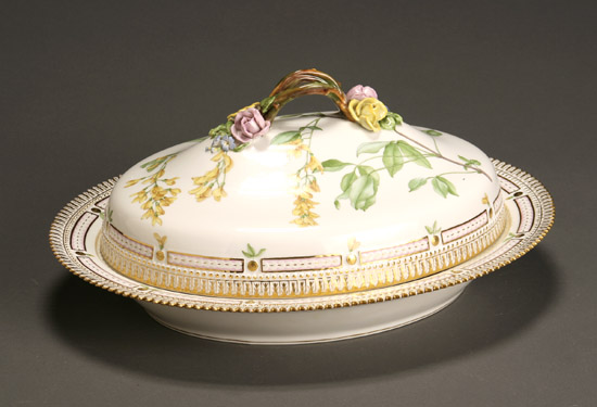 Appraisal: Royal Copenhagen 'Flora Danica' Oval Covered Vegetable Dish - The