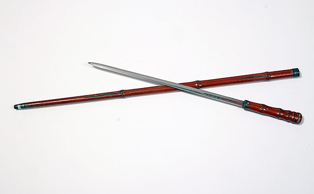 Appraisal: Japanese Sword Cane Exclusive on Bidsquare Ca - A stained