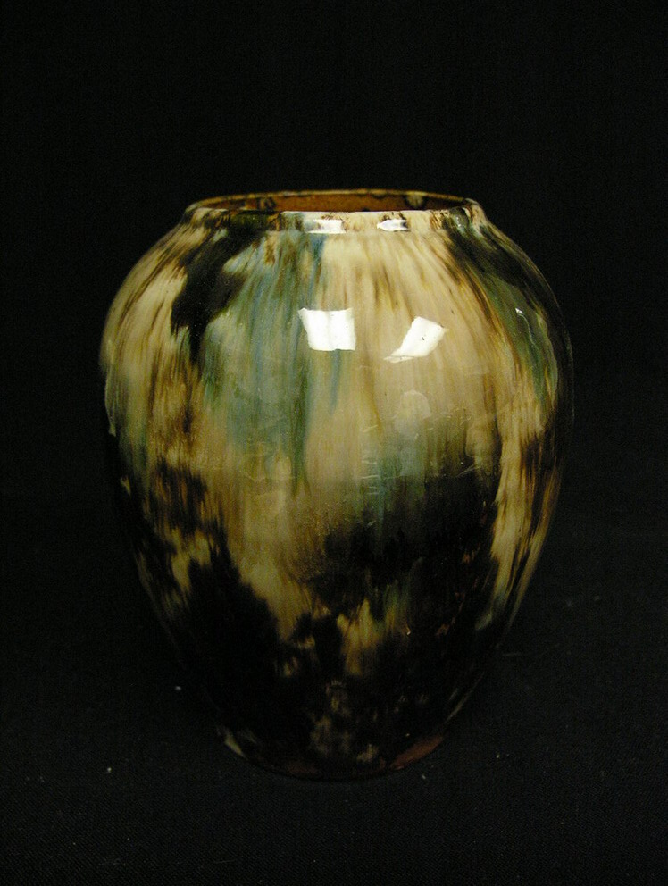 Appraisal: BRUSH MCCOY VASE MULTI GLAZE Size with base diameter