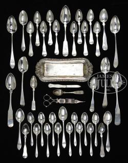 Appraisal: GROUP OF NANTUCKET COIN AND STERLING SILVER FLATWARE FROM THE