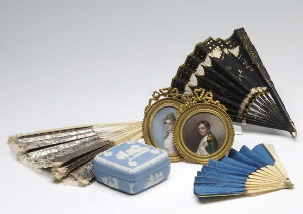 Appraisal: NAPOLEONIC MINIATURES Two miniatures possibly of Napoleon and Josephine signed