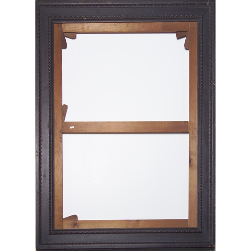 Appraisal: Large th c mahogany frame with interior rope trim x