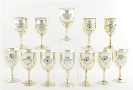 Appraisal: Set Reed Barton sterling water goblets dated Francis I pattern