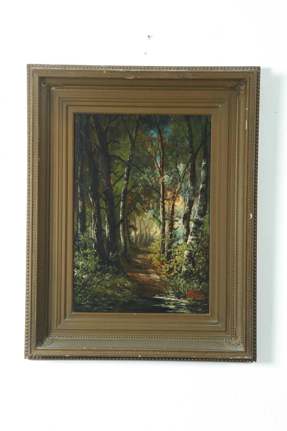 Appraisal: LANDSCAPE BY BENJAMIN FRANKLIN TRYON MASSACHUSETTS - Oil on wood