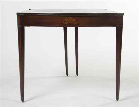 Appraisal: A Federal Style Mahogany Games Table having a serpentine flip-top