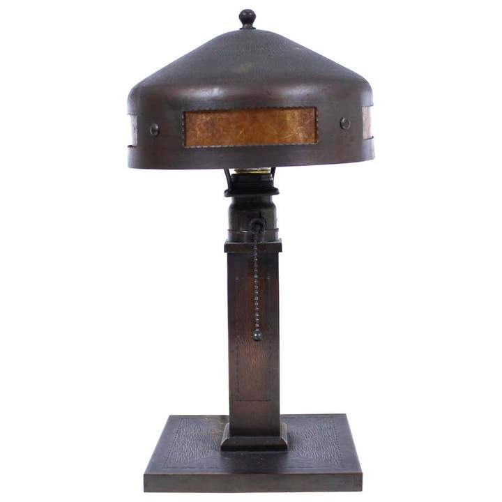 Appraisal: ROYCROFT ARTS CRAFTS HAMMERED COPPER TABLE LAMP Roycroft American Arts