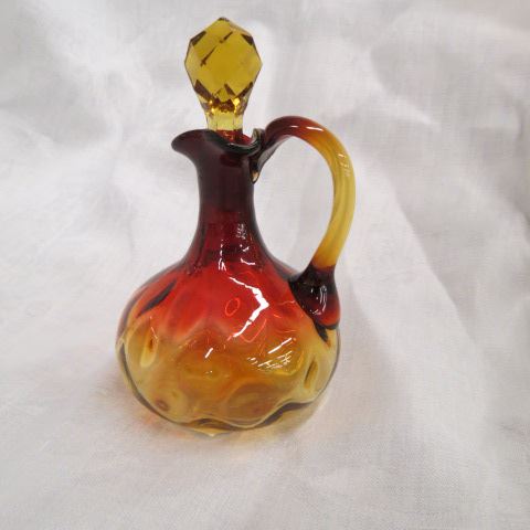 Appraisal: Amberina Art Glass Creut inverted thumbprint Mt Washington