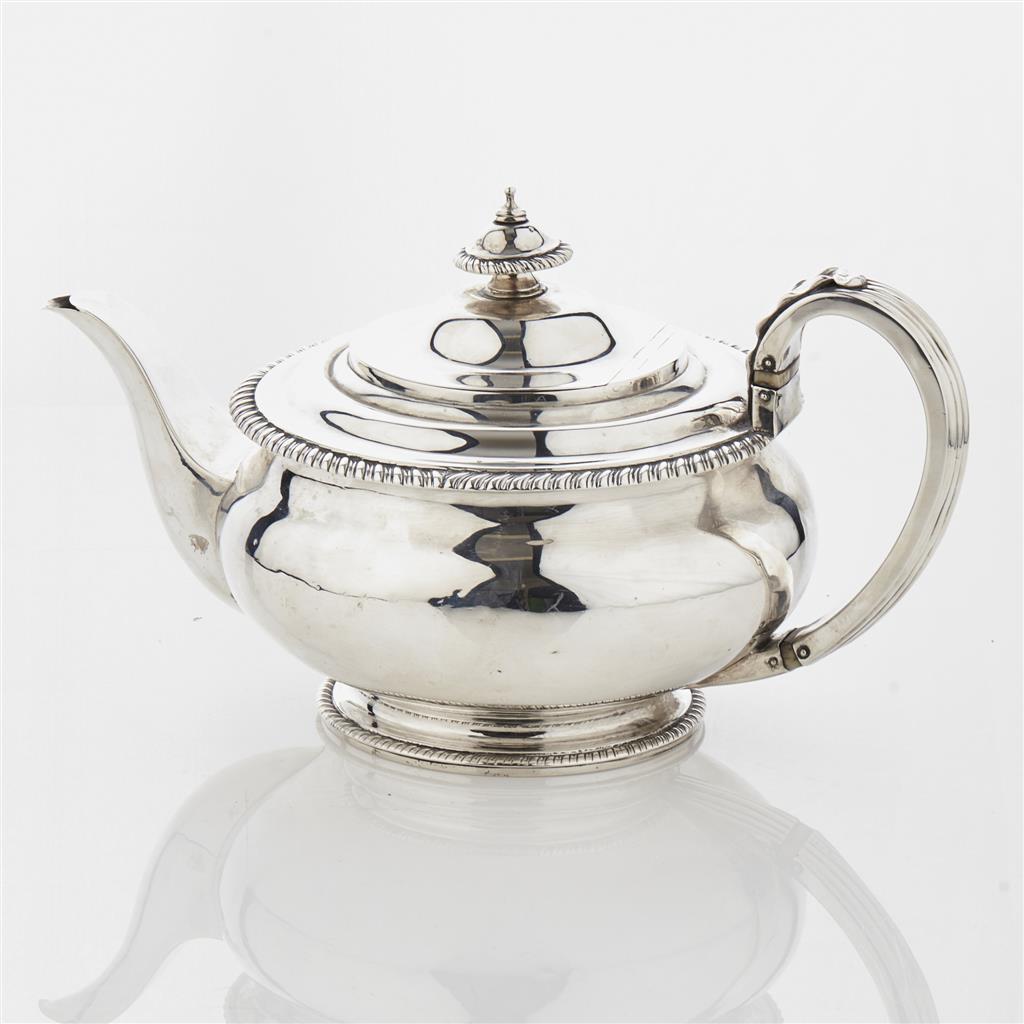 Appraisal: A George III teapot S Houghman London of compressed baluster