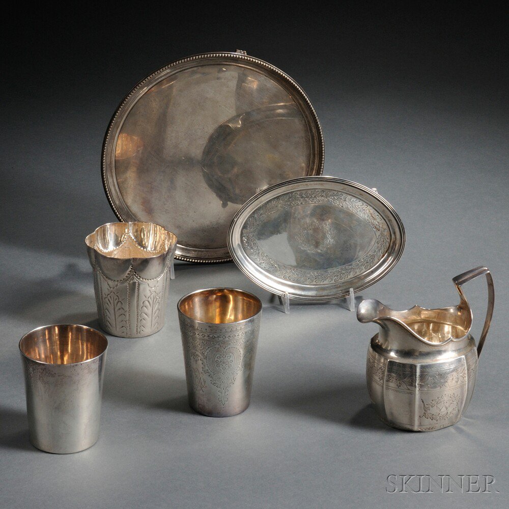 Appraisal: Six Pieces of Mostly George III Silver Hollowware a footed