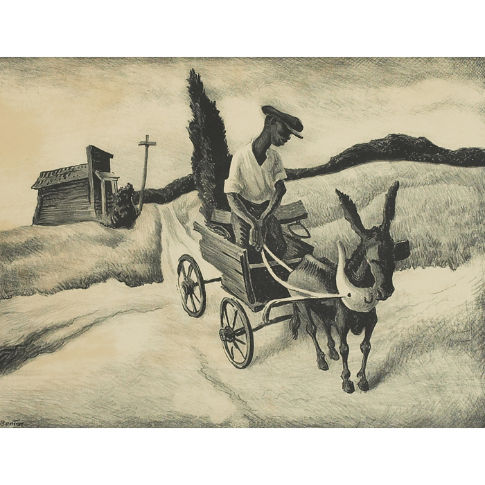 Appraisal: Thomas Hart Benton American - ''Lonesome Road '' - lithograph