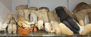 Appraisal: lot of Collection of leather doll bodies mostly without heads