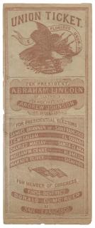 Appraisal: Lincoln Abraham Union Presidential Ticket The President Abraham Lincoln of