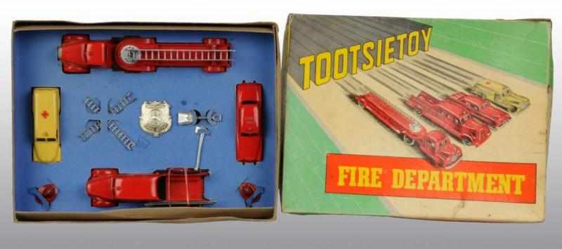 Appraisal: Die-Cast Tootsietoy No Fire Department Set Description Includes original box