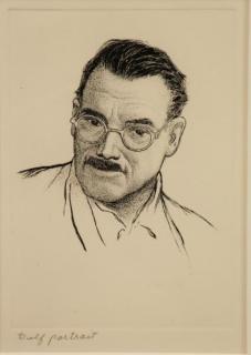 Appraisal: LEWIS Martin - After Self Portrait Etching and Engraving Inscribed