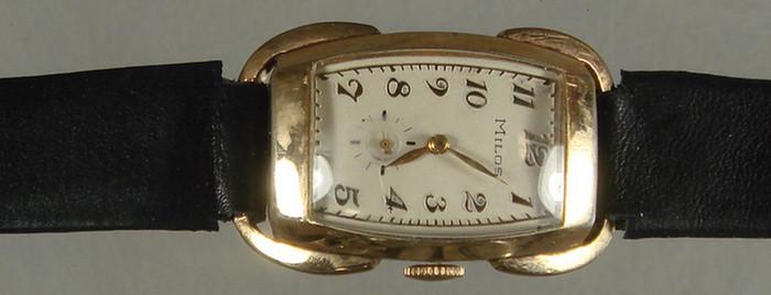 Appraisal: Savoy Milos man's wrist watch j YGF rectangle case with