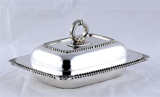 Appraisal: Tiffany Co sterling covered entree dish bound and acanthus leaf-wrapped