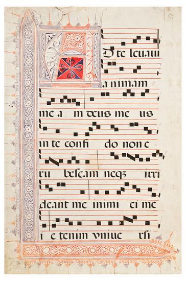 Appraisal: ANTIPHONAL in Latin Spain likely Toledo early th Century decorated