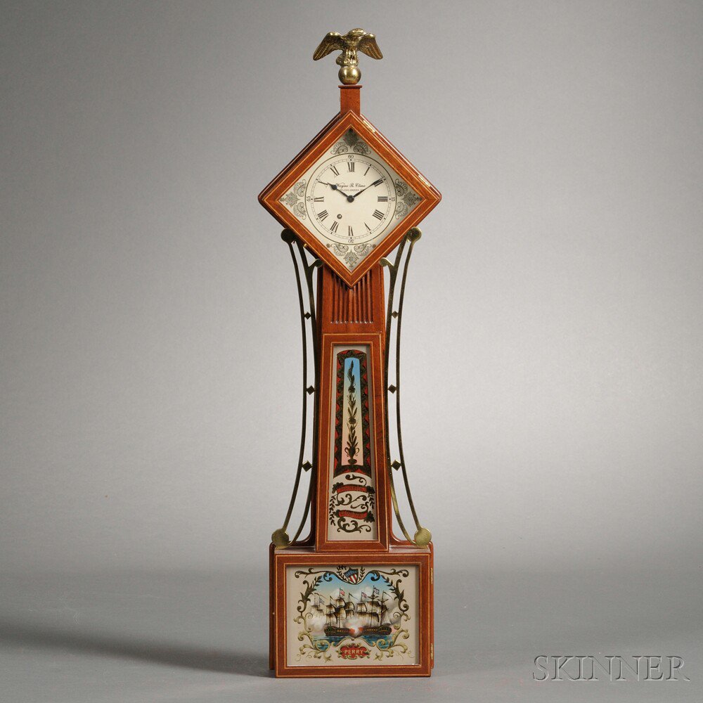 Appraisal: Miniature Diamond-Head Wall Clock by Wayne R Cline Bowling Green