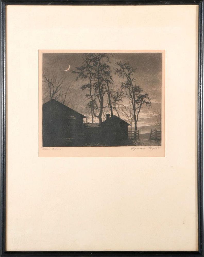 Appraisal: Three landscape lithographs Artists Signatures illegible Subjects Title Landscapes Date