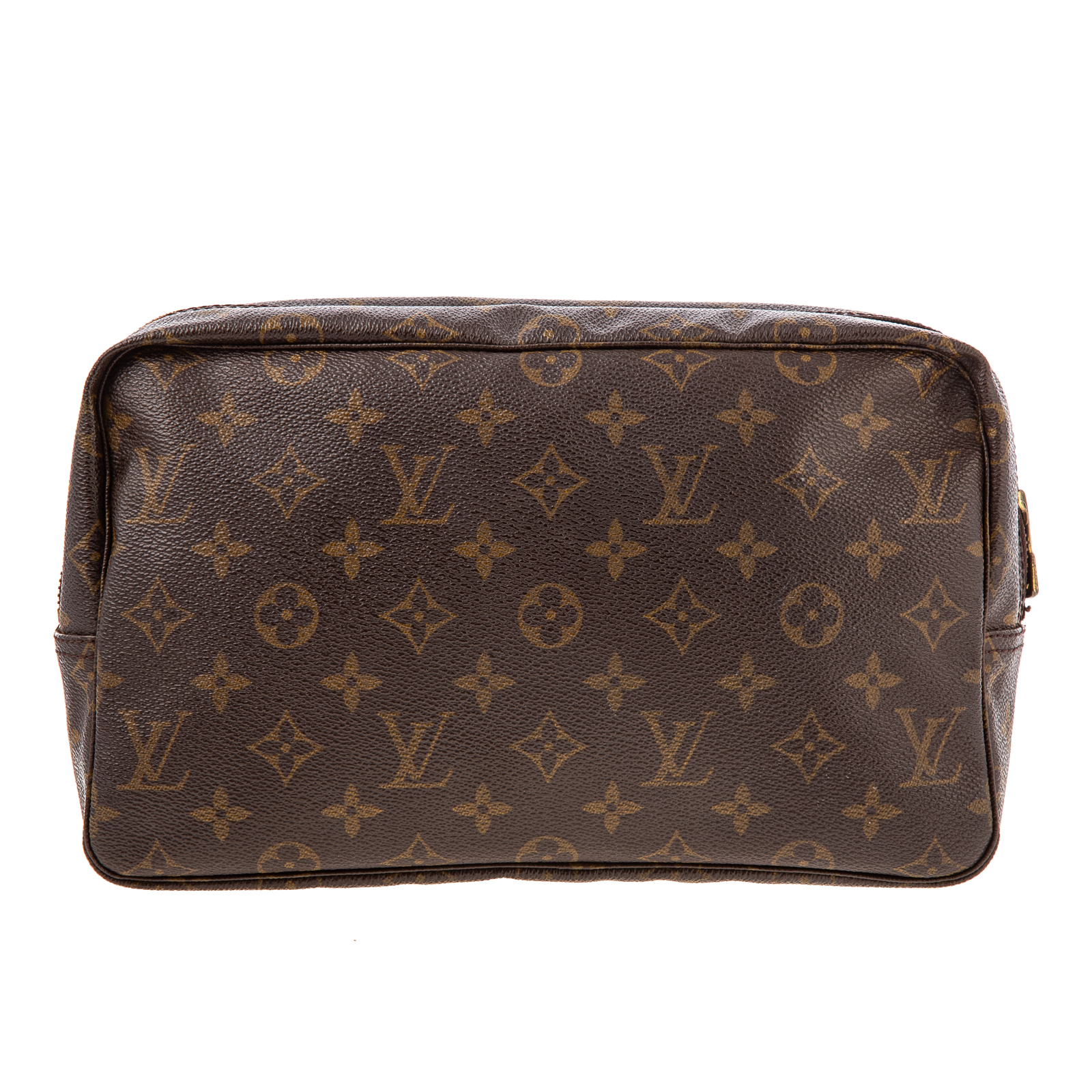 Appraisal: A LOUIS VUITTON MONOGRAM TOILETRY POUCH GM A brown and