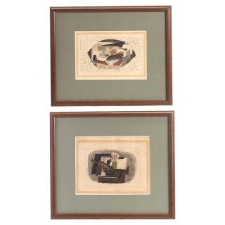 Appraisal: After Georges Braque pair rare collotypes After Georges Braque pair