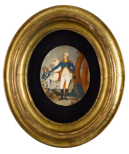 Appraisal: American School th century After John Trumbull - a miniature