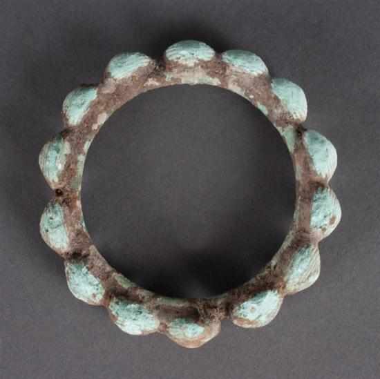 Appraisal: Ancient Near -Eastern bronze armband possibly Luristan in Diam Estimate