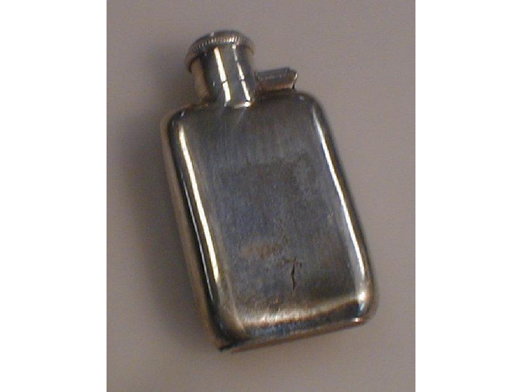 Appraisal: A George V miniature silver hip flask Maker D A