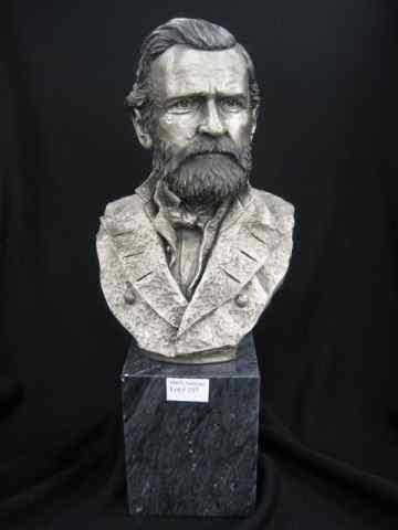 Appraisal: Chilmark Civil War Pewter Bust ''GeneralUlysses S Grant'' of marble