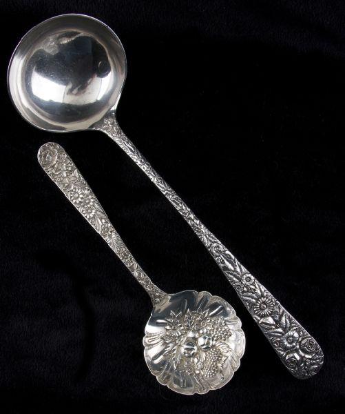 Appraisal: Two S Kirk Son Sterling Repousse Serving Items the first