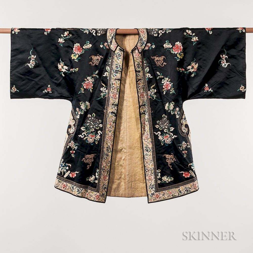 Appraisal: Two Embroidered Informal Jackets Two Embroidered Informal Jackets China early