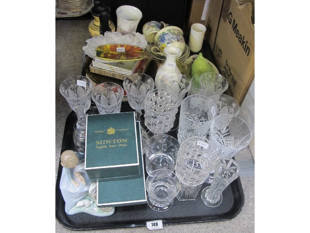 Appraisal: Two trays of assorted ceramics and glass - Nao Masons