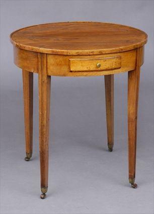 Appraisal: LOUIS PHILLIPE WALNUT BOUILLOTTE TABLE The circular top with wood